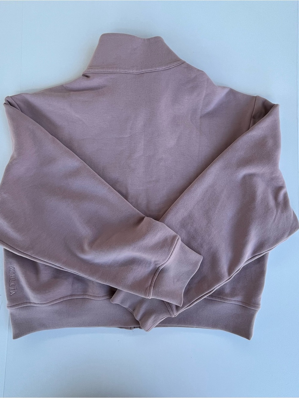 Mauve Athleta full zip fleece hoodie XL cropped - Picture 2 of 8